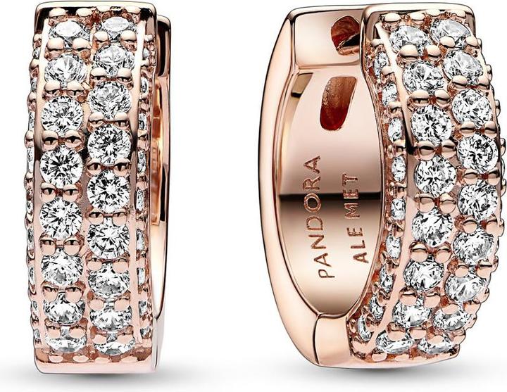 Pandora Timeless Doppelreihige Pavé Ohrringe - 282622C01 (Metall, rosevergoldet)