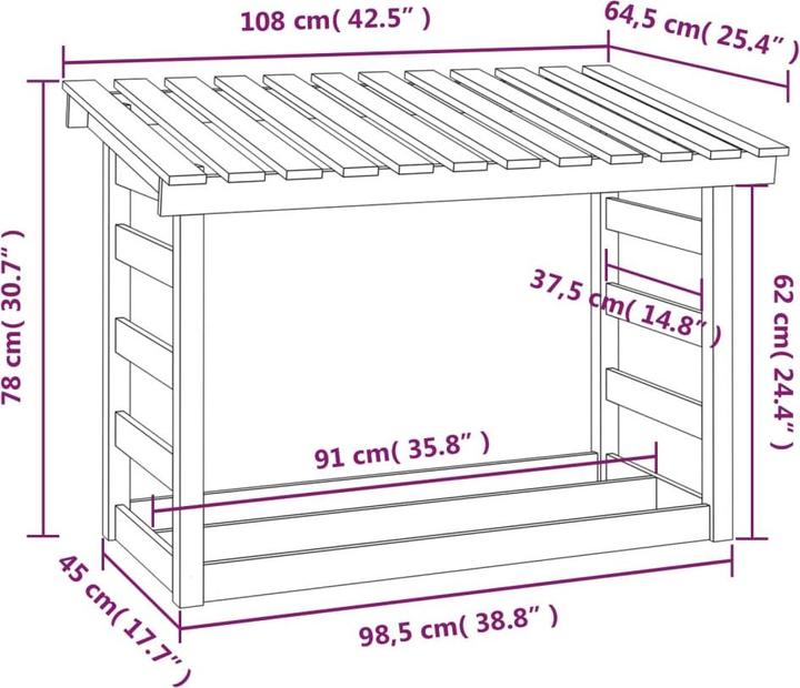 Immagine prodotto VidaXL Shem (108 x 64,5 x 78 cm)