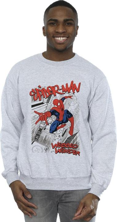 Actual product image Mens Spider-Man Sketch City Sweatshirt (XL)