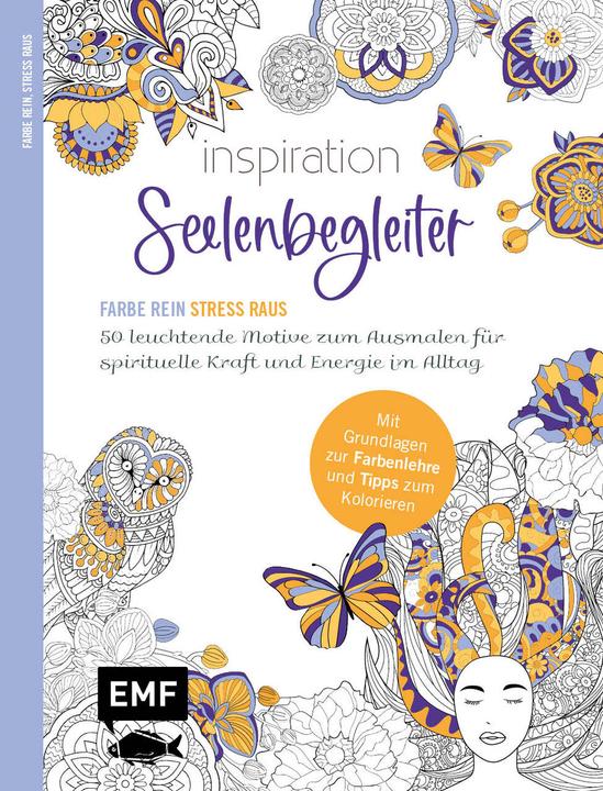 Produktbild Inspiration Seelenbegleiter | 50 leuchtende Motive zum Ausmalen für spirituelle Kraft und Energie
