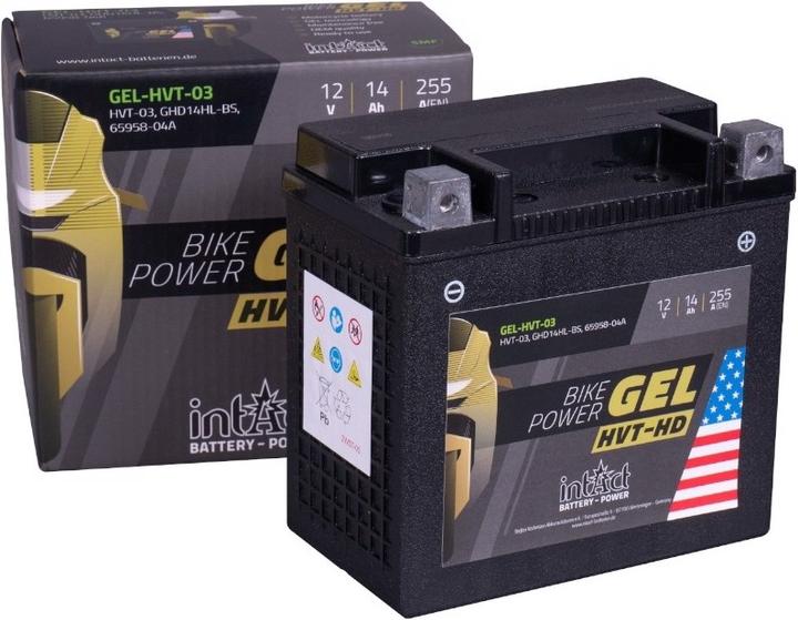 Image du produit Intact GEL-HVT-03 Bike-Power Gel HVT-HD 14Ah Batterie moto YTX14L-BS (12 V, 14 Ah, 255 A)