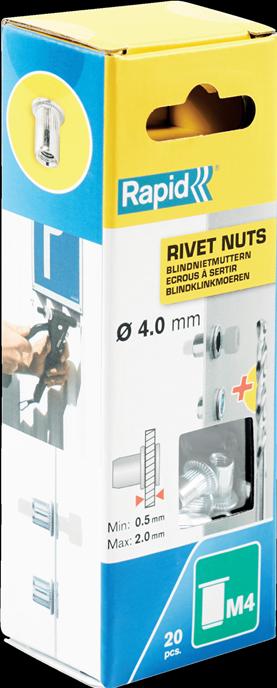 Produktbild Rapid M4 Blindnietmuttern