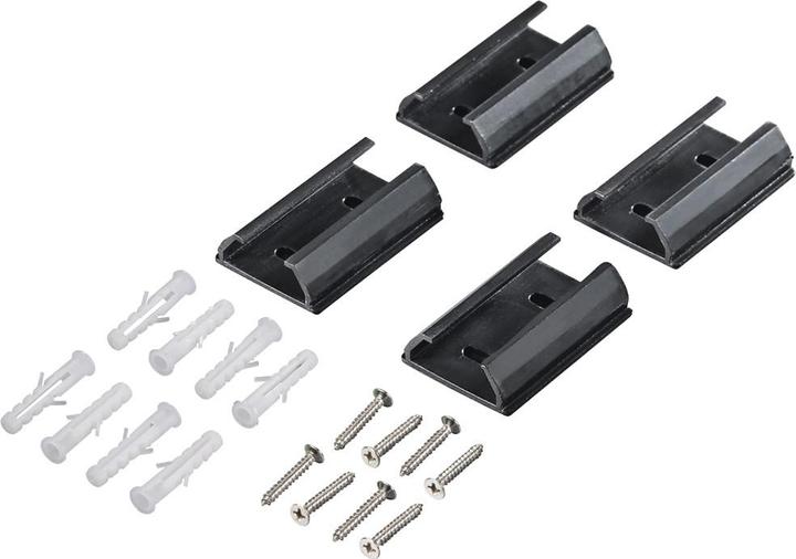 Actual product image Hama Aluminium cable duct, half-round, 110 x 3.3 x 1.8 cm, black (Duct, 110 cm)