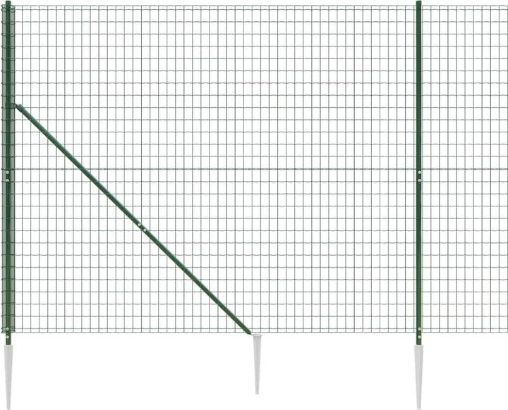 Actual product image VidaXL Maschendrahtzaun mit Bodenhülsen Grün 2,2x25 m, Farbe