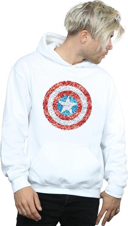 Produktbild Captain America Pixelated Shield Kapuzenpullover (XL)