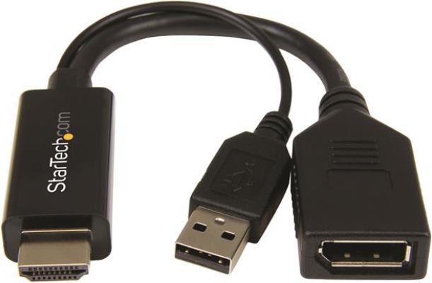 Produktbild StarTech HDMI TO DP 1.2 ADAPTER - 4K (HDMI, USB, 25.50 cm)