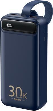 Immagine prodotto Remax RPP-522 30000mAh Powerbank 2x USB 20W + 22.5W PD USB-C QC ricarica rapida LCD blu (30000 mAh, 20 W, 30000 Wh)