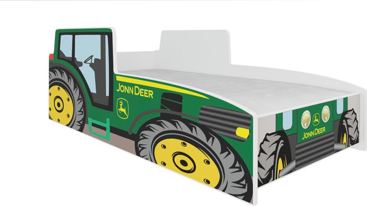 Image du produit ADRK Furniture Lit avec matelas TRACTOR GREEN 160x80 (160 x 80 cm)