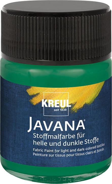 Produktbild Kreul Javana Stoffmalfarbe für helle und dunkle Stoffe, 50 ml (Dunkelgrün, 50 ml)