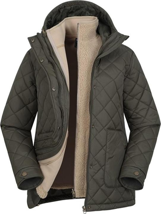 Actual product image Mountain Warehouse Womens/Ladies Nebraskan Borg 3 in 1 Padded Jacket (38 D)