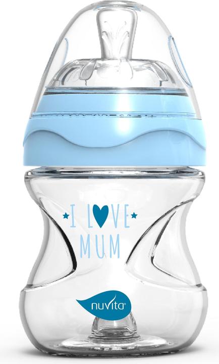 Nuvita Bottiglia di vetro Anti-Colic blu 0M+ (140 ml)