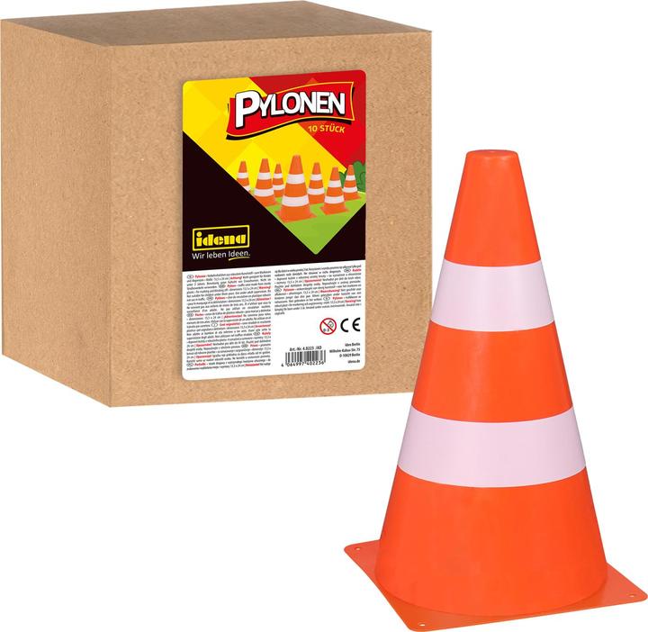 Produktbild Idena Pylonen 13,5x24cmorange/weiss 10er