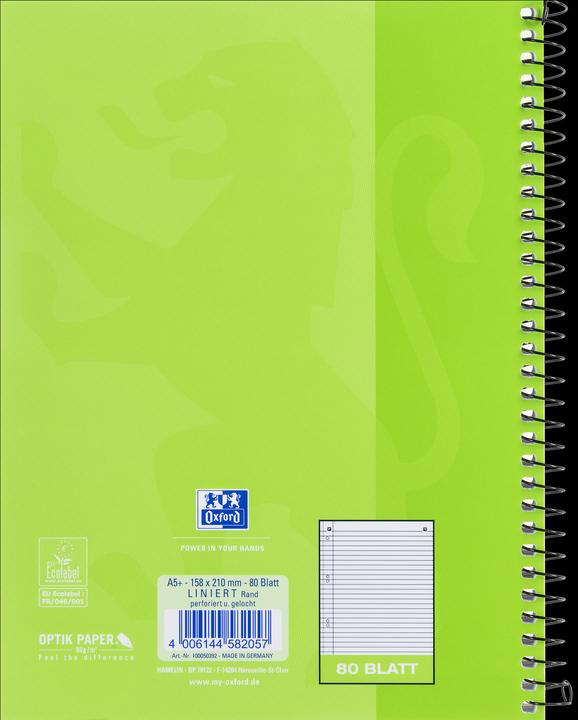 Actual product image Oxford College notebook (A5, Lined, Hardcover)
