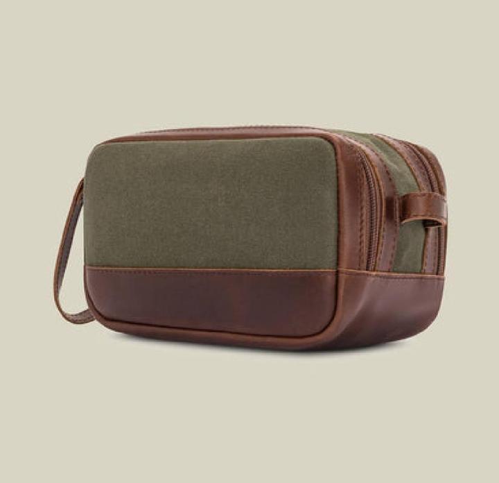 Produktbild Buckle & Seam Canvas Kulturbeutel Bruno Grün/Blau
