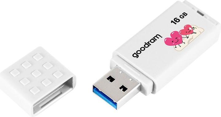 Image du produit Goodram Pendrive UME3-0160W0R11-V (16GB USB 3.0 kolor biały) VALENTINE (16 Go, USB-A)
