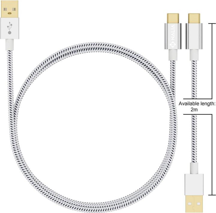Actual product image Nalia Connecting cable (2 m, USB 2.0)