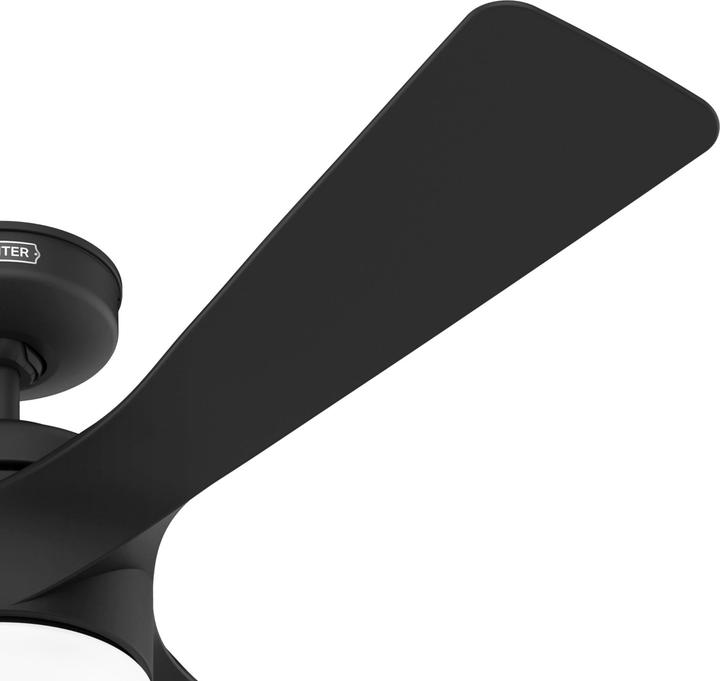 Produktbild Hunter Fans DC Deckenventilator Rosedale Schwarz mit LED (45 dB)