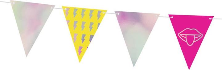 Actual product image Partydeco Bunting Electric Holo, mix, 1.8m (1 pkt / 1 pc.)