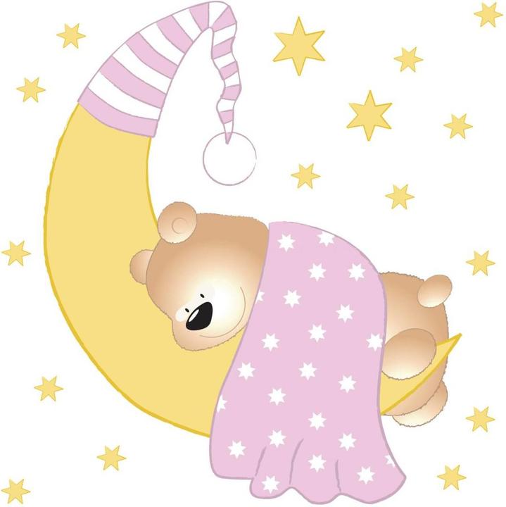 Immagine prodotto Trenddeko Orsi, luna e stelle + stelle luminose (40 x 40 cm)
