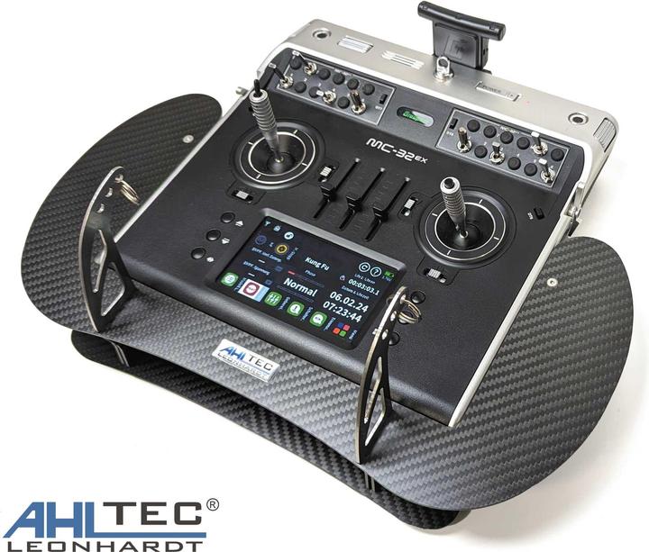 Actual product image AHLtec transmitter console graupner mc-32 carbon with standard transmitter console bracket, without hand
