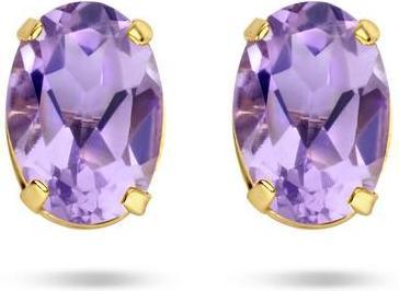 Marie Oorknoppen Amethist 1.58ct - Goud (14K Gelbgold)