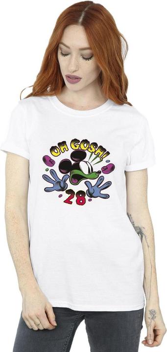 Actual product image Disney Womens/Ladies Mickey Mouse Oh Gosh Pop Art Cotton Boyfriend T-Shirt (XL)