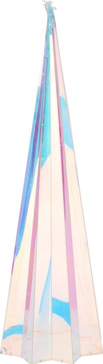 Image du produit H & S Collection Pyramide arc-en-ciel avec base en forme d'étoile, avec lumières micro-LED, 2 tailles, lot de 2