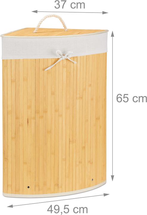 Immagine prodotto Relaxdays Cesto portabiancheria angolare (60 l)