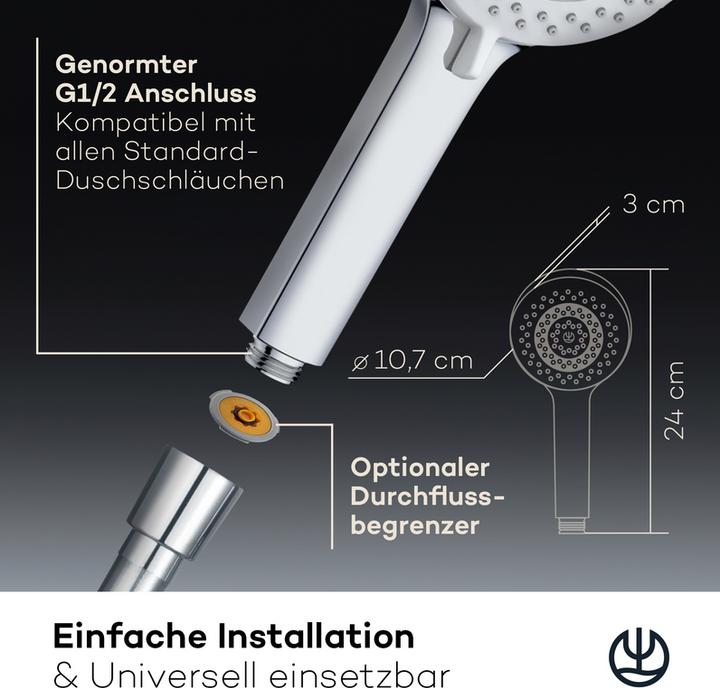 Produktbild Kludi X1 Duschkopf (3 Strahlarten, 15 l/min)