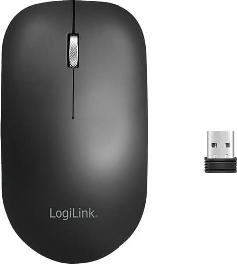 Actual product image LogiLink Wireless mouse, 2.4 GHz, USB-A dongle, black (Wireless)