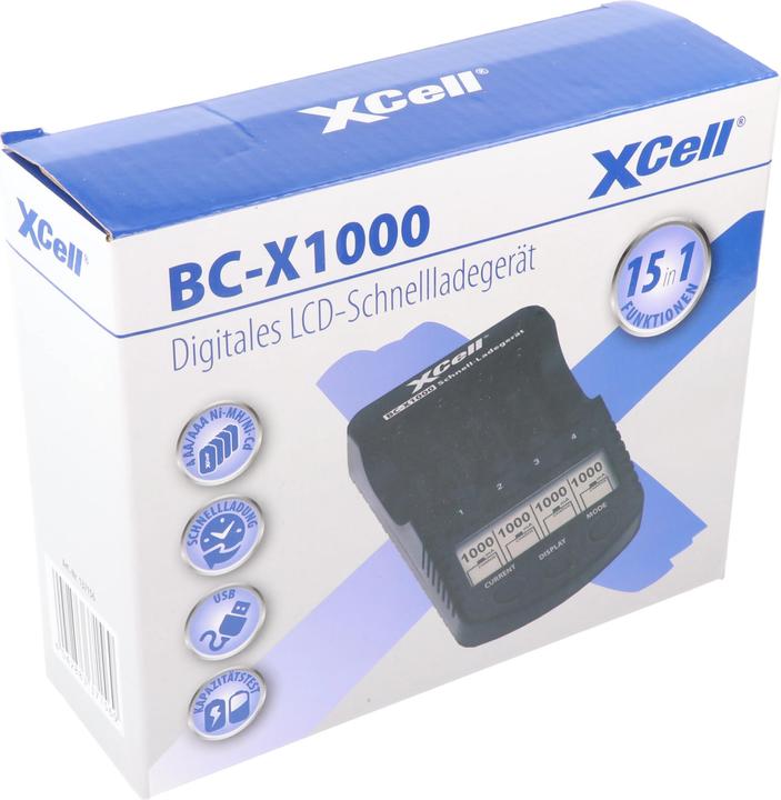 Immagine prodotto XCell Caricatore rapido BC-X1000 LCD digitale (2 pz., AA, AAA, Caricabatterie senza batteria)