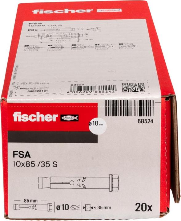 Image du produit Fischer Ankeris su varžtu FSA S 10/35 10x90 mm (20 pcs)