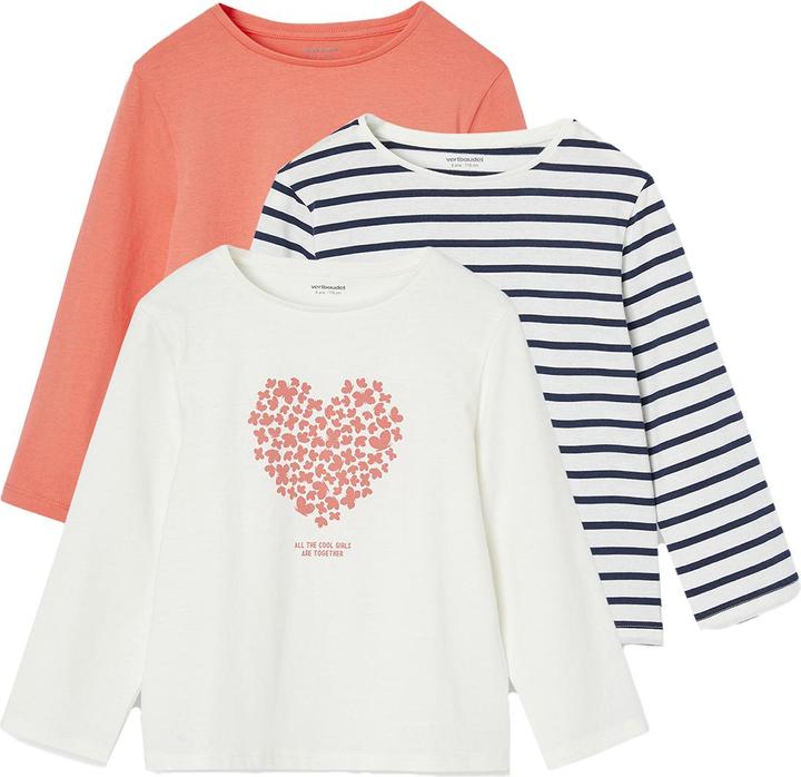 Immagine prodotto Vertbaudet 3er-Pack Mädchen Shirts mit Print BASIC (98)