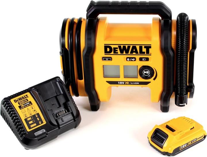 Produktbild DeWalt DCC 018 N Akku Luftkompressor 18V 11bar KFZ + 1x Akku 2,0Ah + Ladegerät (11 Bar, 14.70 l)