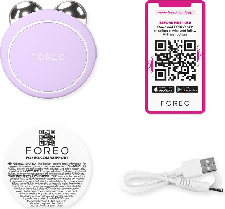 Actual product image Foreo BEAR™ 2 go Compact Travel-friendly Microcurrent Facial Toning Device with 6 Intensities and 2