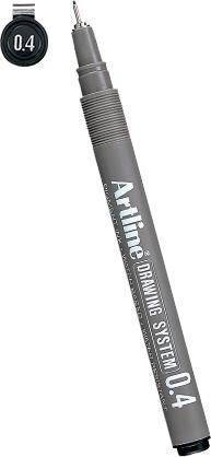 Image du produit Shachihata Feutre fin Artline Drawing Pen EK234, 0,4 mm, assorti (Noir, Gris, Métallique)