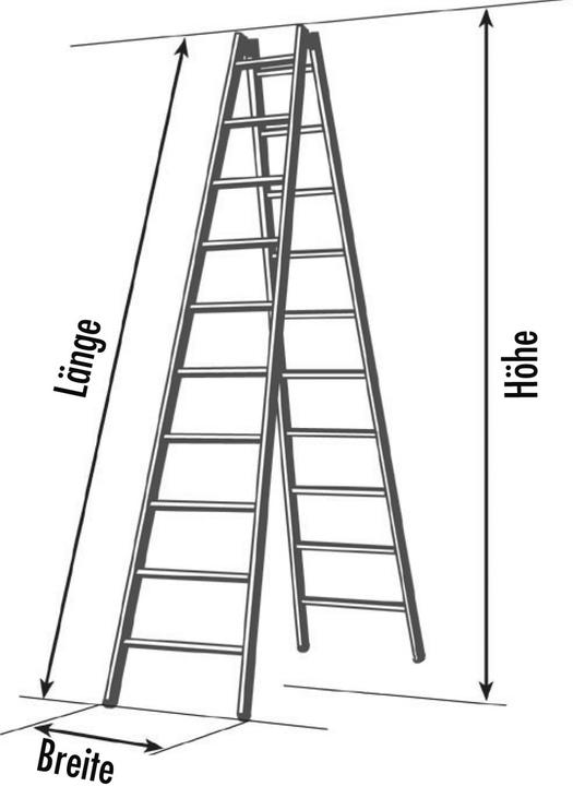Actual product image Hymer-Leitern Step ladder on both sides 2x8 (Stepladder, 202 cm)