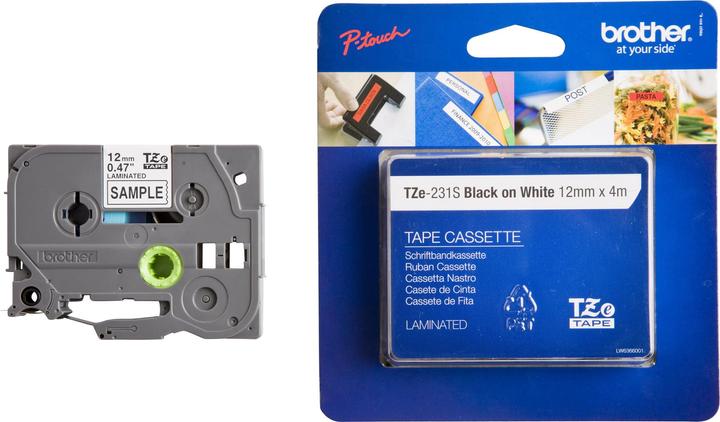 Actual product image Brother TZe-231S (1.20 cm, White, Black)