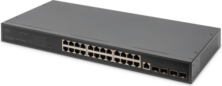 Produktbild Digitus 24 Port 10/100/1000 + 4SFP+ UPLINK Switch, 19", L2+ Features (24 Ports)