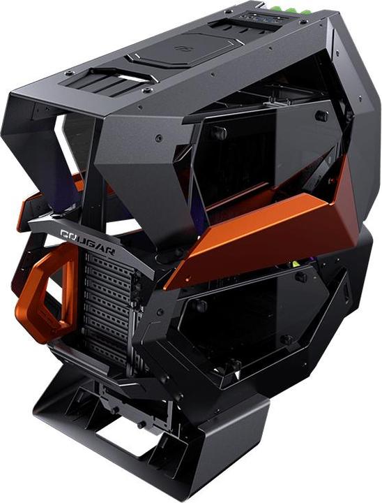 Actual product image Cougar Conquer 2 - Full Tower - PC - Metal - Tempered Glass - Black - Orange - Tran (ATX, mATX, Mini-ITX, SSI CEB)