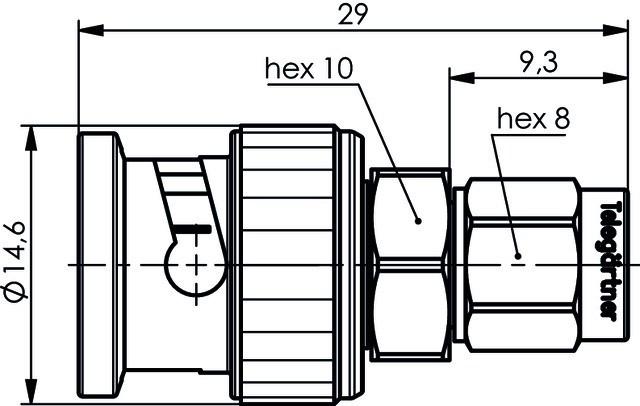 Image du produit Telegärtner Adaptateur coaxial connecteur BNC (Fiches et connecteurs)