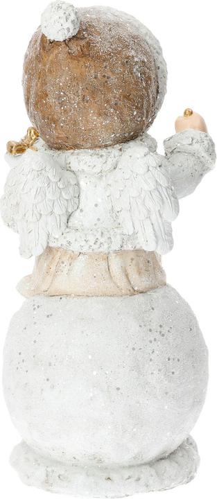 Produktbild GuGus LED Figur Kind sitzend auf Kugel aus Polyresin mit Laterne und Engelflügeln