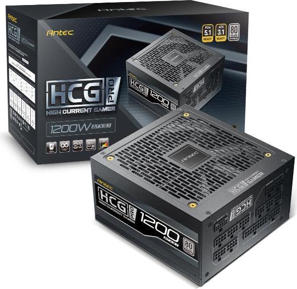 Image du produit Antec Bloc d'alimentation HCG 1200 PRO P EC ATX3.1 Modular 80+ Platin retail (1200 W)