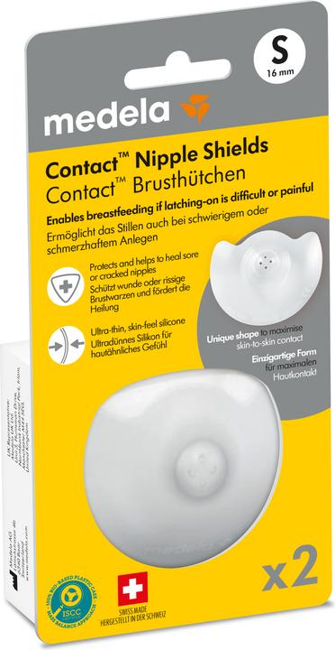 Produktbild Medela Contact Brusthütchen S ( Ø 16mm), 2 Stück mit Aufbewahrungsbox (S)