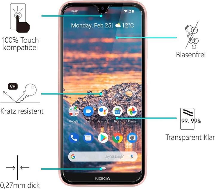 Actual product image Screenguard Nokia 4.2 Protective Glass Film Case Friendly Design (1 Piece, Nokia 4.2)
