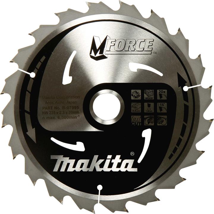 Actual product image Makita M-FORCE circular saw blade 190x30x