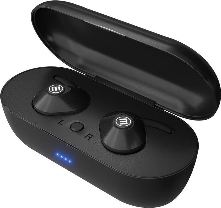 Immagine prodotto Maxell MINI DUO Cuffie In-Ear senza fili con custodia di ricarica Nero (20 h, Senza fili)