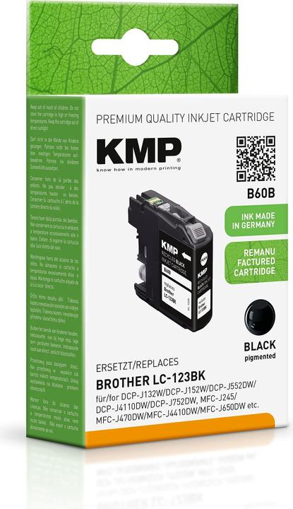 Actual product image KMP Tinte replaces LC123BK (FC)