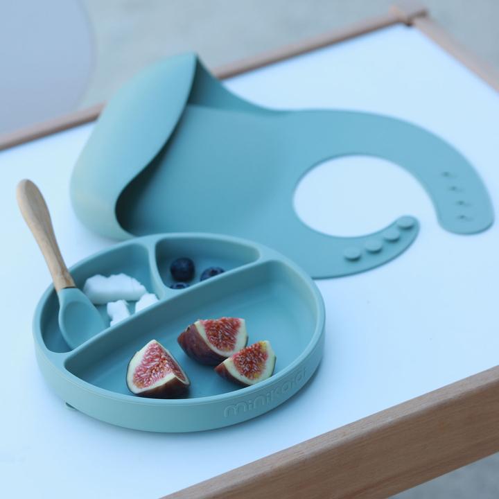 Actual product image Minikoioi BLW Set II plate + bib + spoon