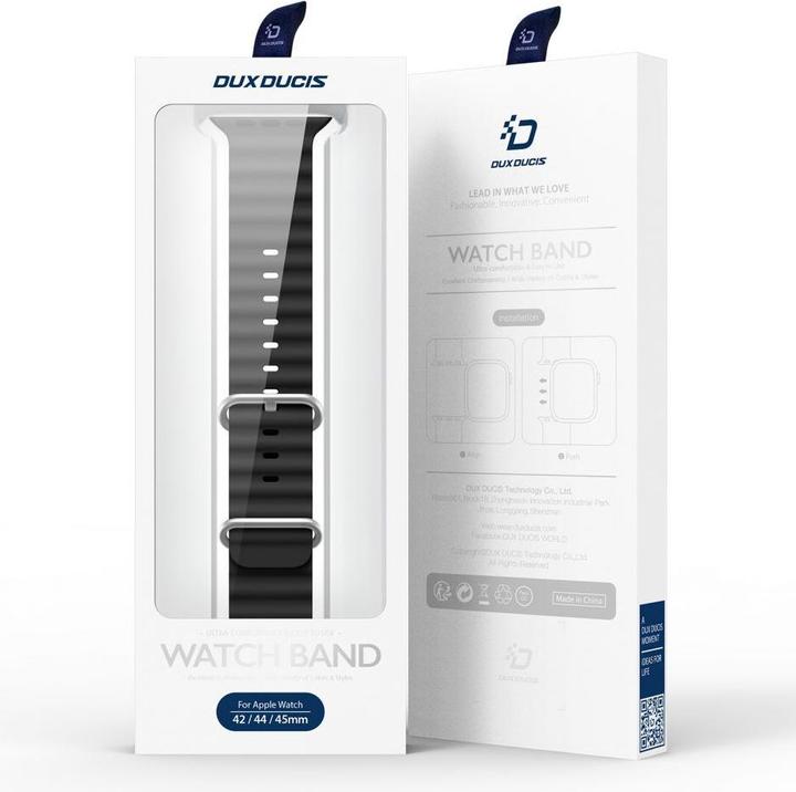 Produktbild Dux Ducis Strap Watch Strap 8 / 7 / 6 / 5 / 4 / 3 / 2 / SE (45 / 44 / 42mm) Silicone Band Bracelet B (44 mm, 45 mm, 42 mm, Edelstahl, Silikon (liquid))